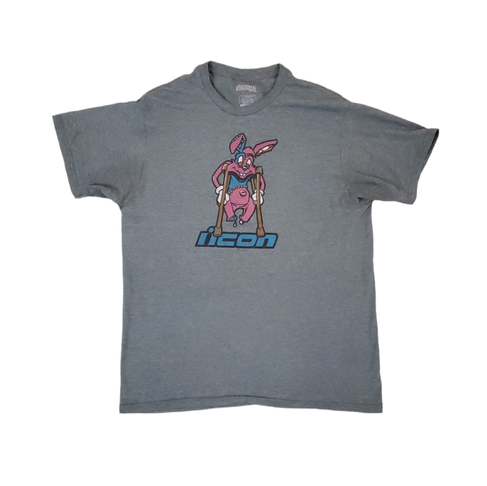 Icon Men's Beastie Bunny Gray T-Shirt Size Large‎